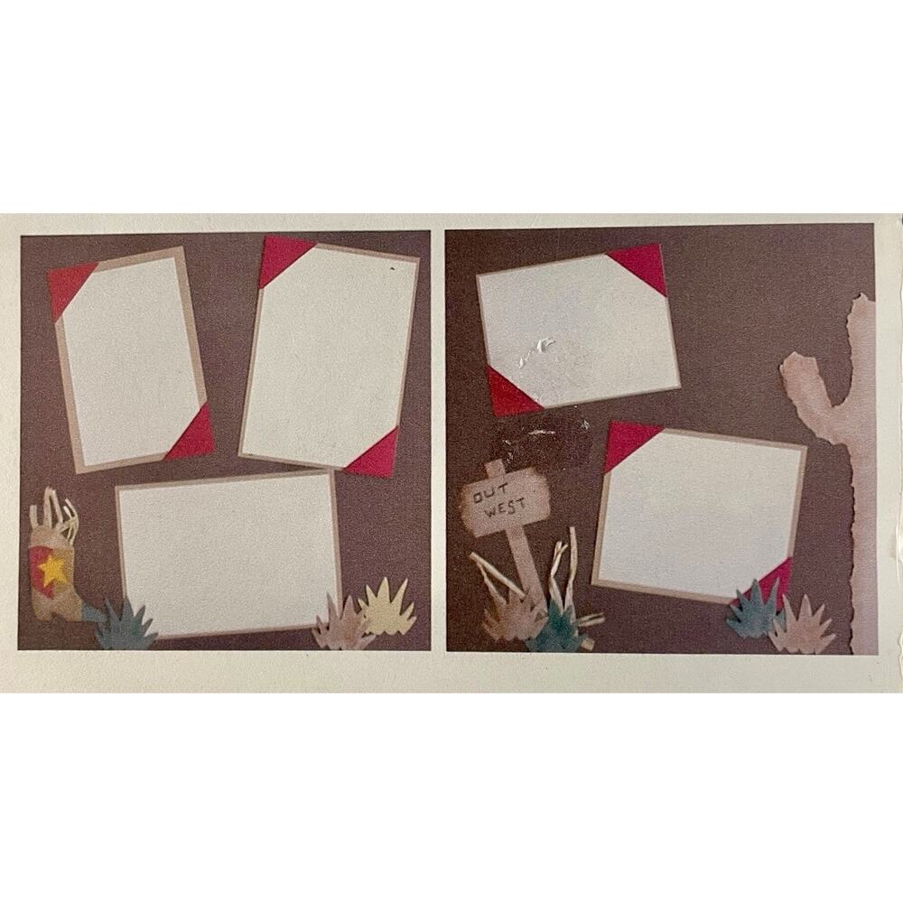 Western Scrapbook Kit 12x12 Cardstock Die Cuts Crafting Country Rodeo NEW